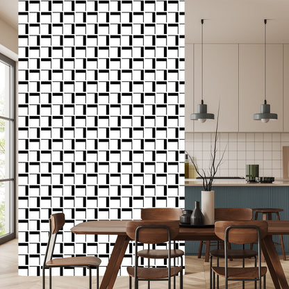 Wallpaper 3D Geometric Plaid For Office Living Room