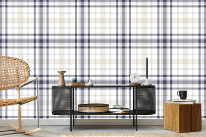 Wallpaper Geometric Plaid For Living Room Bedroom