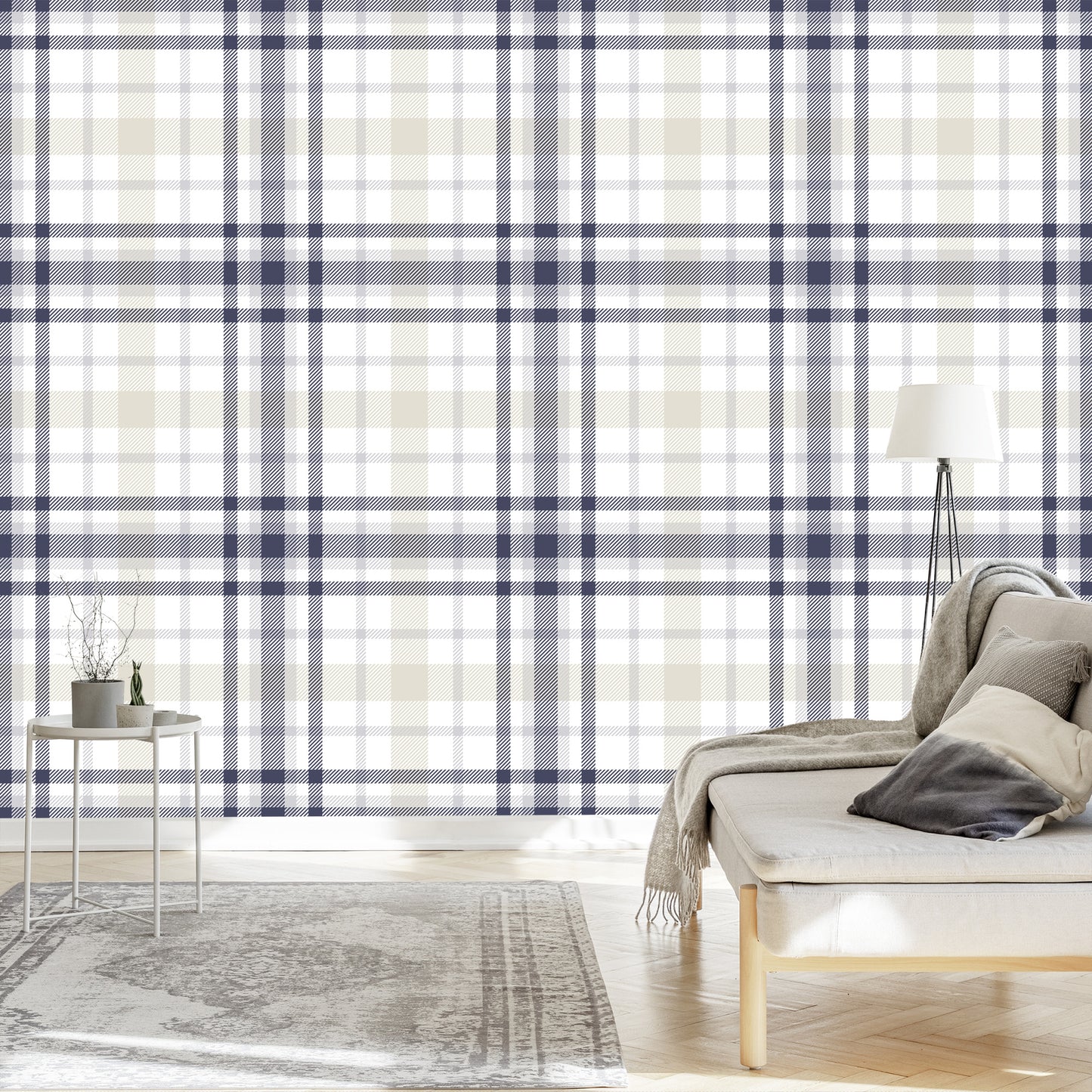Wallpaper Geometric Plaid For Living Room Bedroom