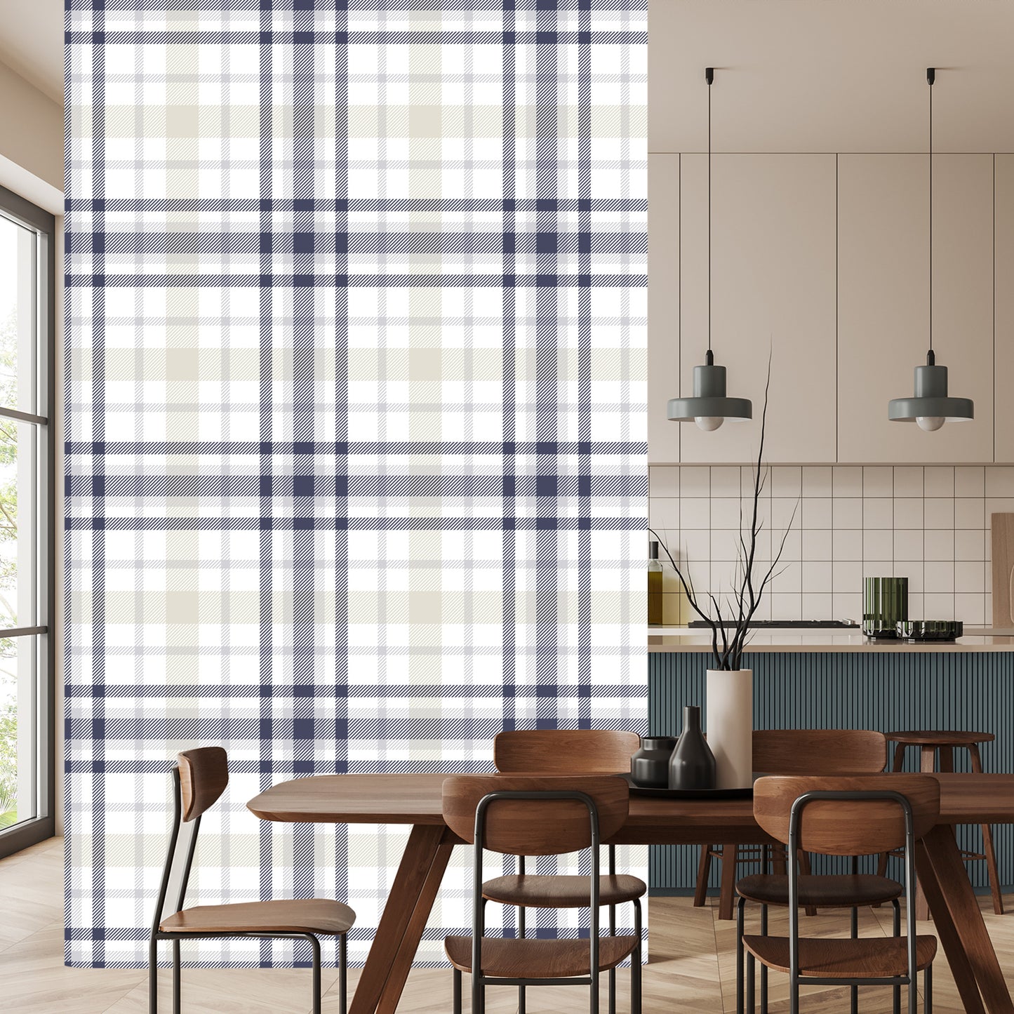 Wallpaper Geometric Plaid For Living Room Bedroom