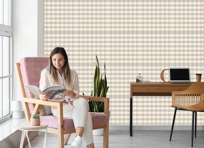 Wallpaper Optical Geometric Plaid For Living Room