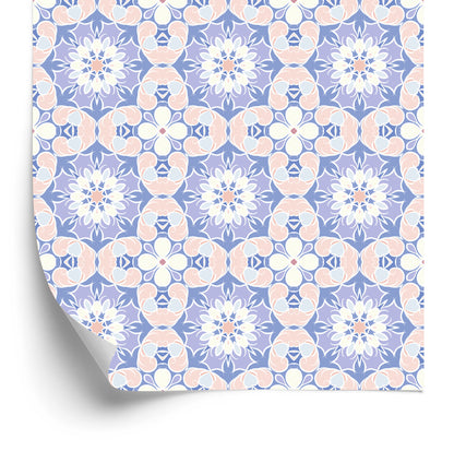 Wallpaper Colorful Floral Mosaic