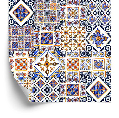 Wallpaper Wall Oriental Mosaic Tile Patterns