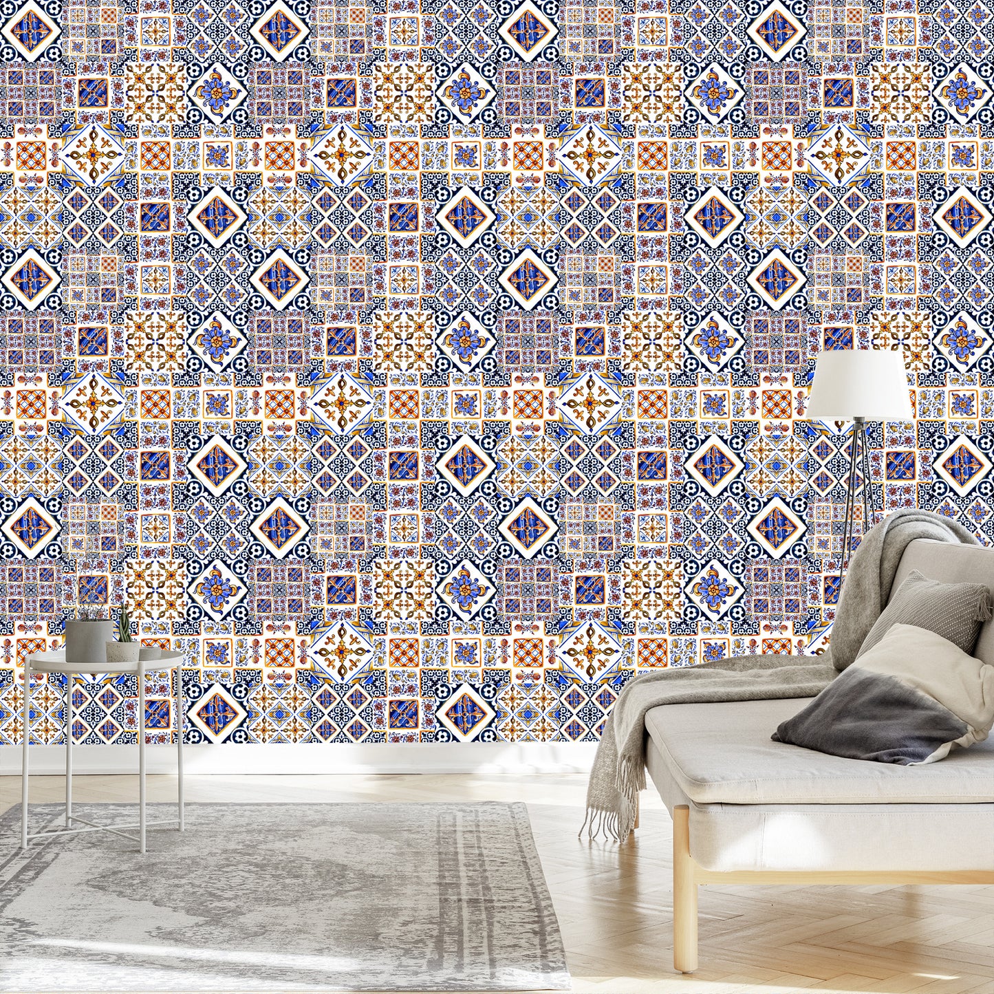 Wallpaper Wall Oriental Mosaic Tile Patterns
