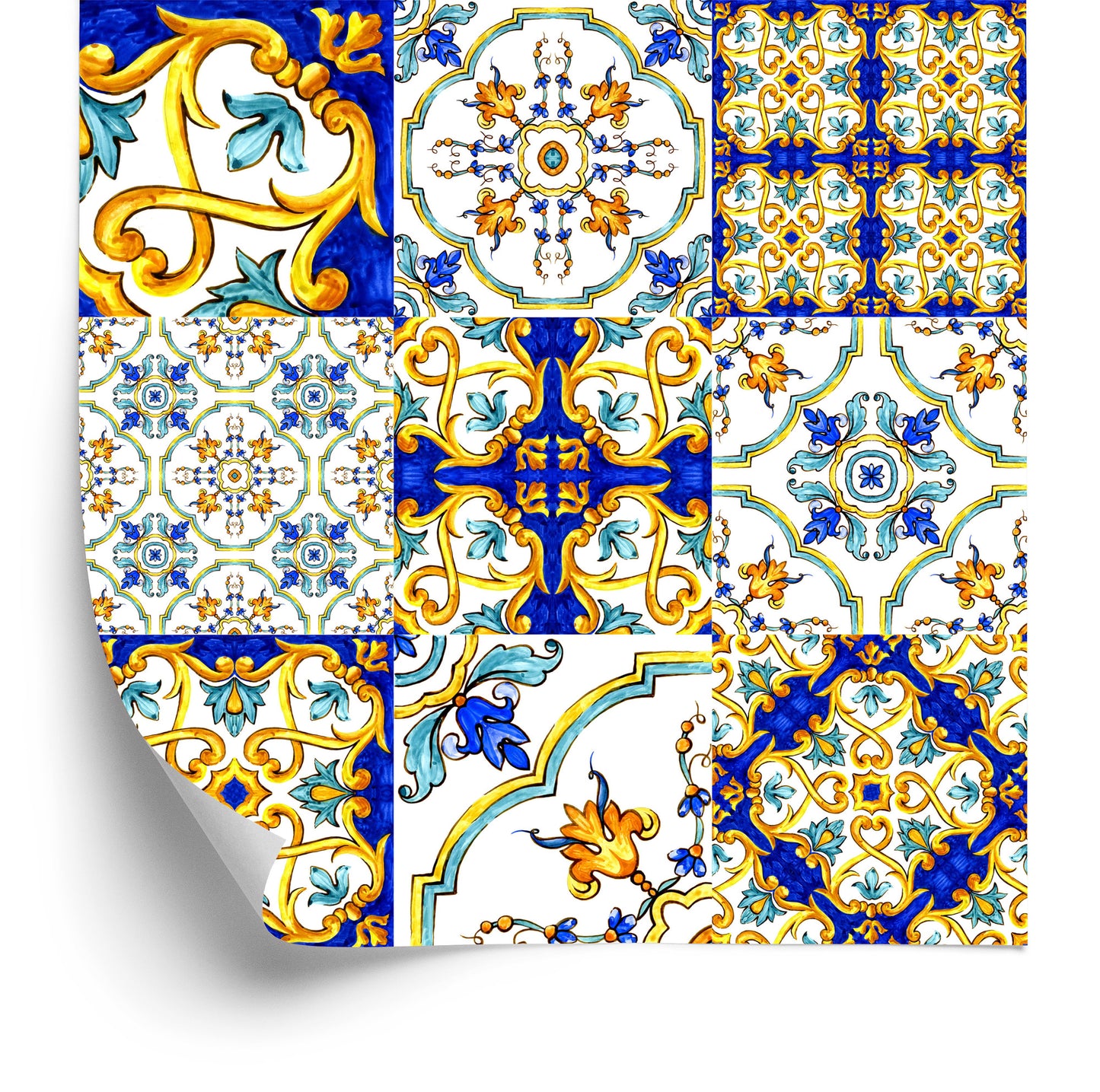 Wallpaper Colorful Oriental Mosaic For Kitchen