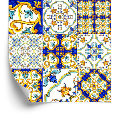 Wallpaper Colorful Oriental Mosaic For Kitchen