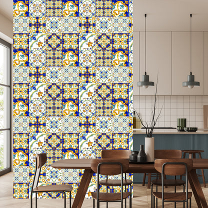 Wallpaper Colorful Oriental Mosaic For Kitchen