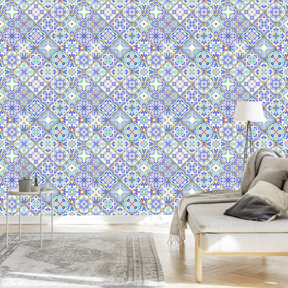 Wallpaper Colorful Mosaic Patterns For The Dining Room