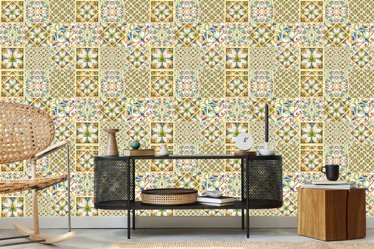 Wallpaper Colorful Mosaic Patterns For The Hallway
