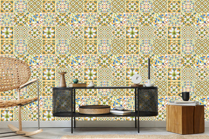 Wallpaper Colorful Mosaic Patterns For The Hallway