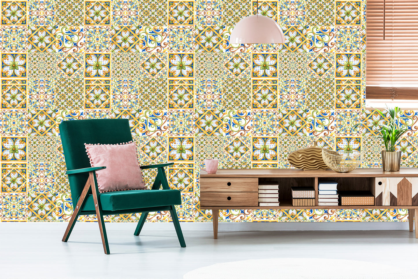 Wallpaper Colorful Mosaic Patterns For The Hallway