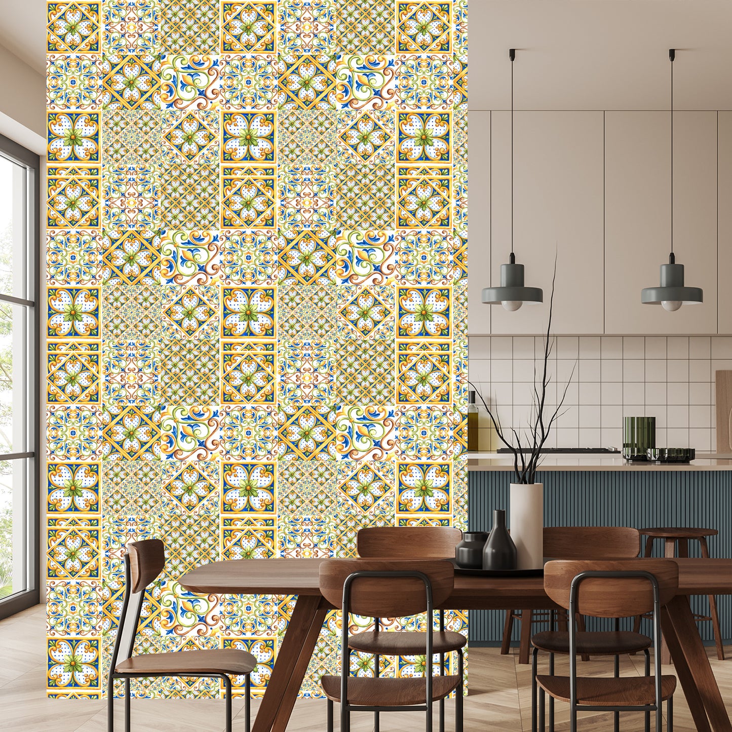 Wallpaper Colorful Mosaic Patterns For The Hallway