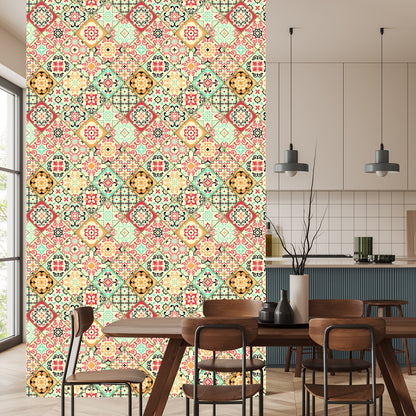 Wallpaper Tile Imitation Oriental Kitchen Mosaic