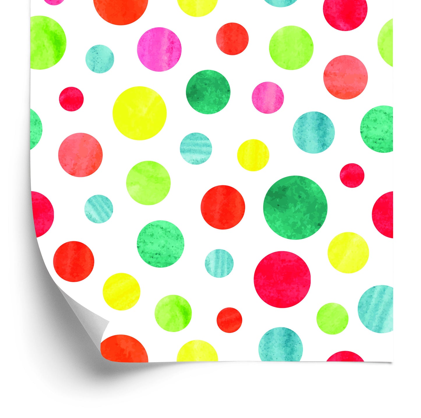 Wallpaper Colorful Dots Painted With Watercolor