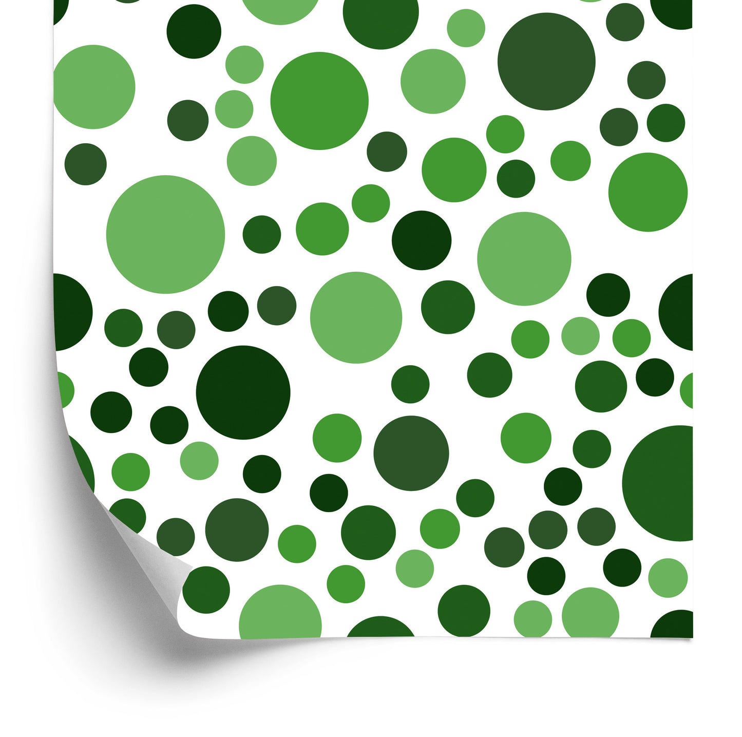 Wallpaper Modern Green Polka Dots