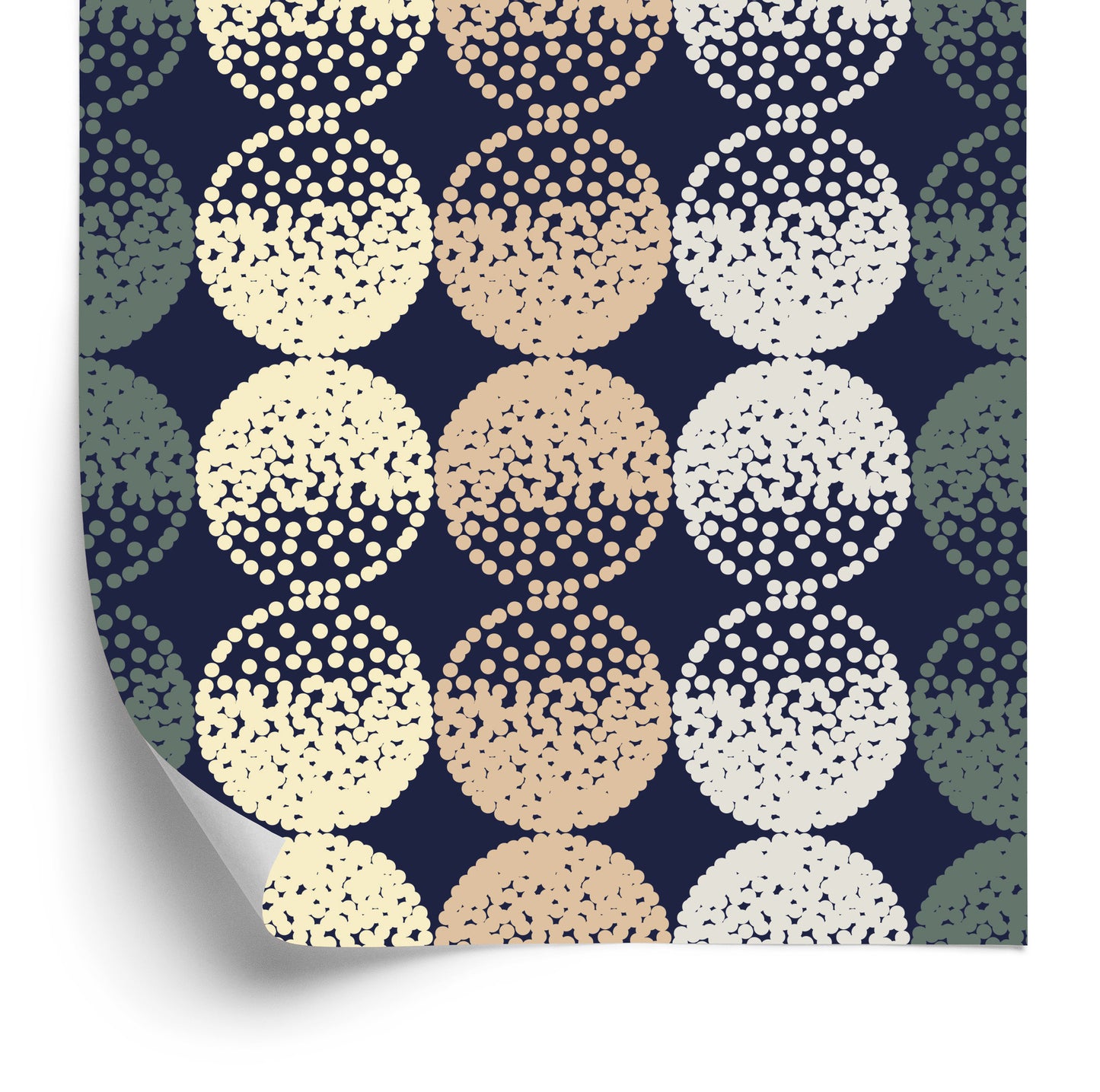 Wallpaper Brown And Beige Polka Dots