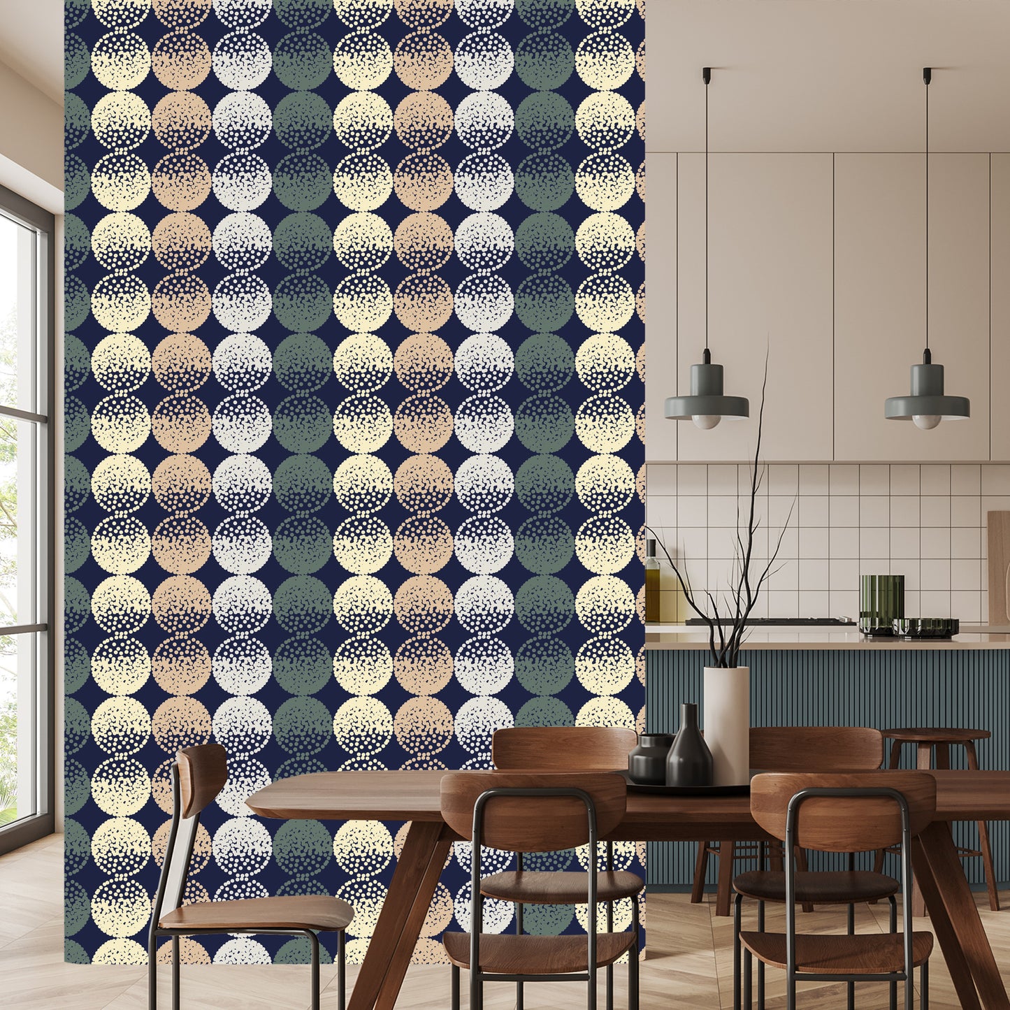 Wallpaper Brown And Beige Polka Dots