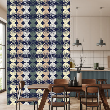Wallpaper Brown And Beige Polka Dots