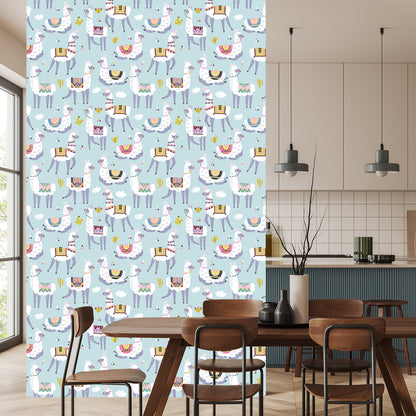 Wallpaper The Lama Cacti Nature For A Child's Room