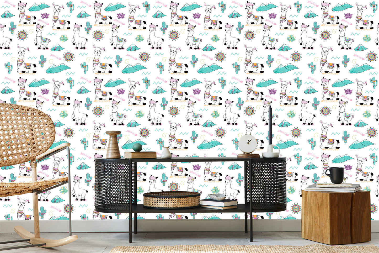 Wallpaper With Lamami Sun Flowers For Baby Room