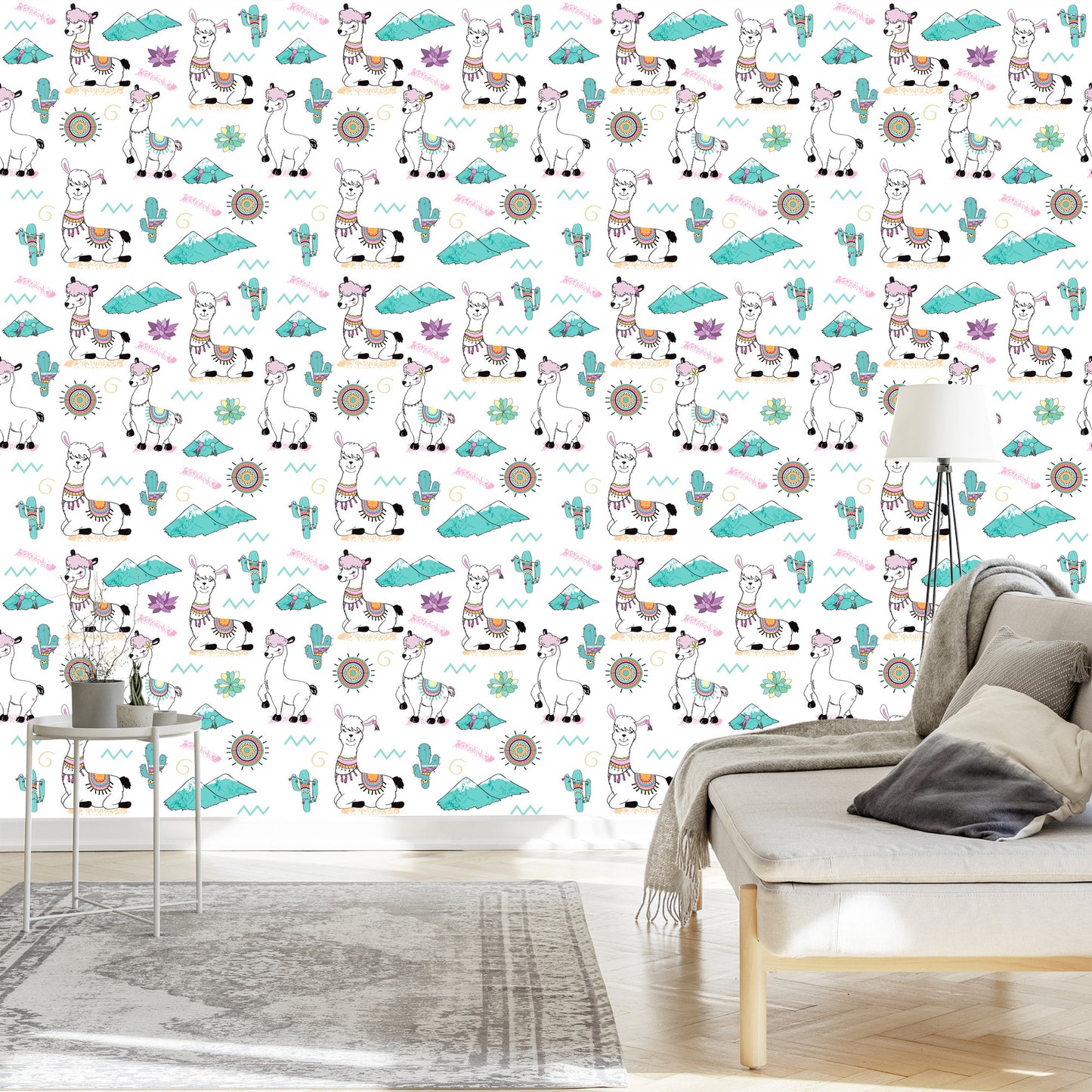 Wallpaper With Lamami Sun Flowers For Baby Room