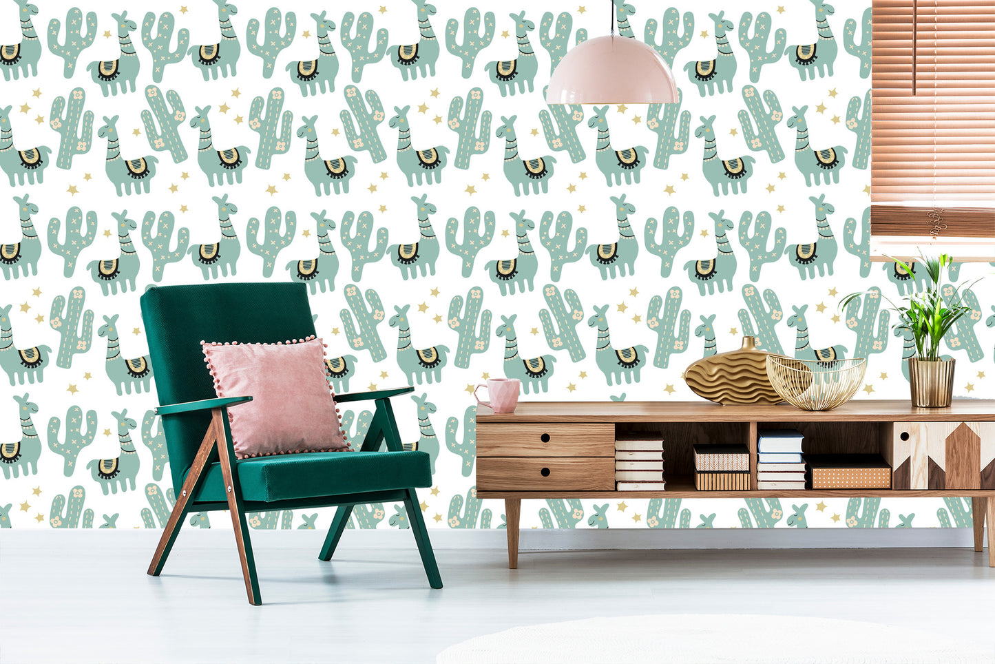 Wallpaper Star Plants For Lama Baby Room