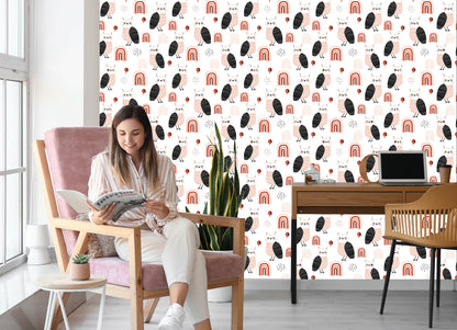 Wallpaper Owls Leaves