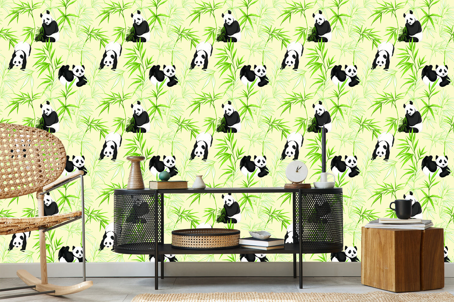 Wallpaper Pandas And Plants