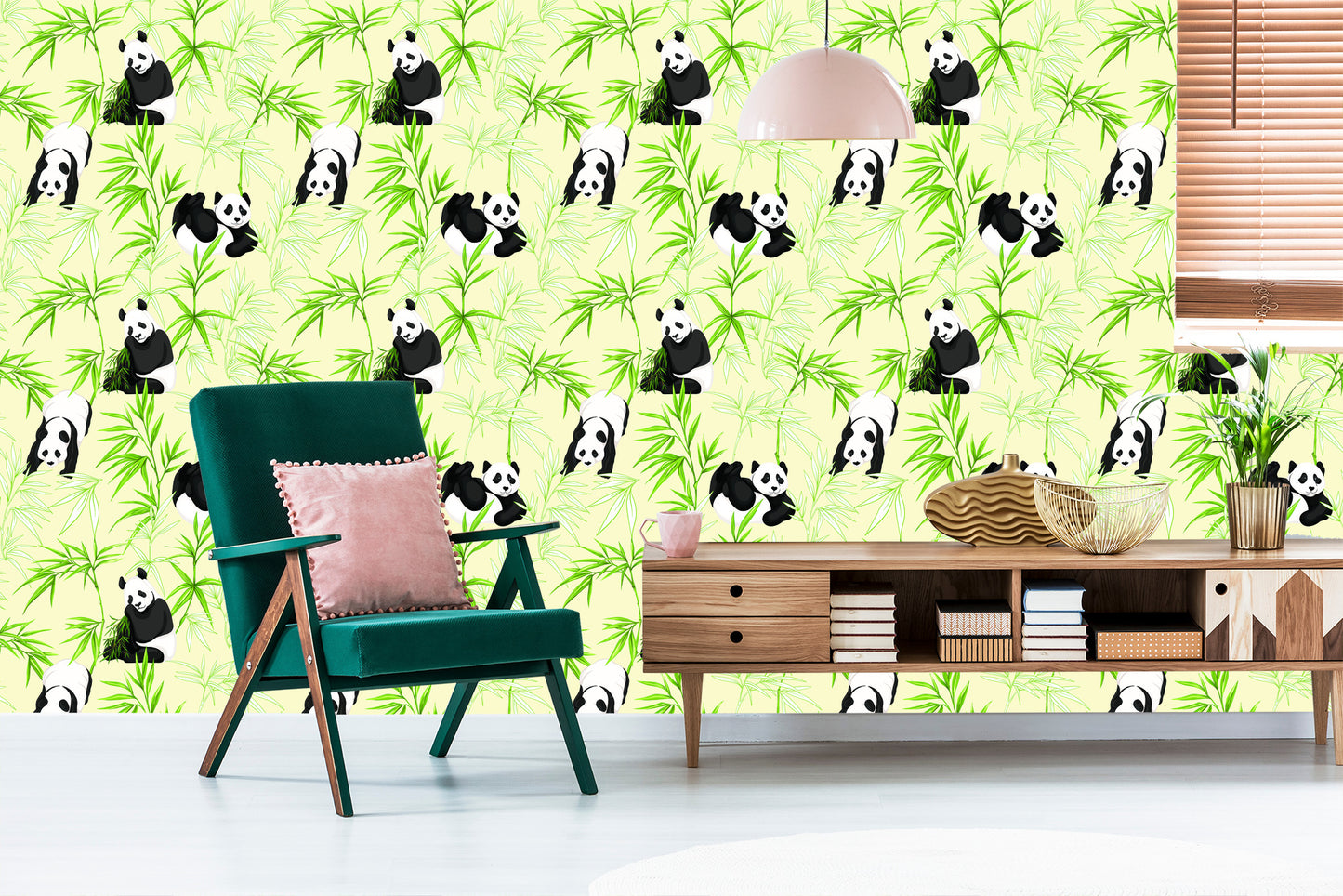 Wallpaper Pandas And Plants