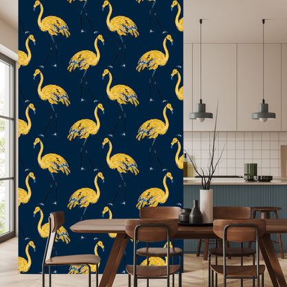 Wallpaper Flamingos As Painted