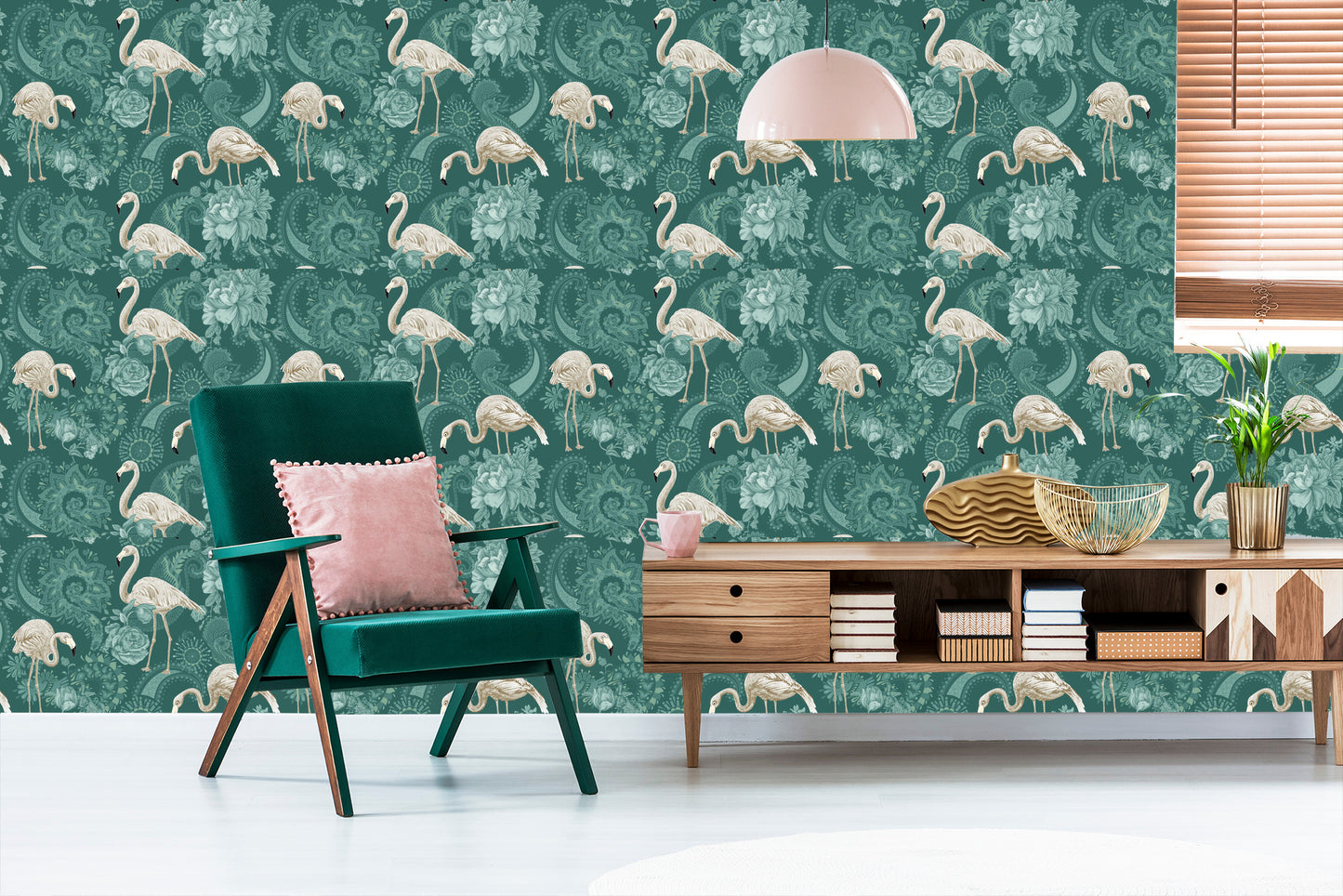 Wallpaper Flamingos