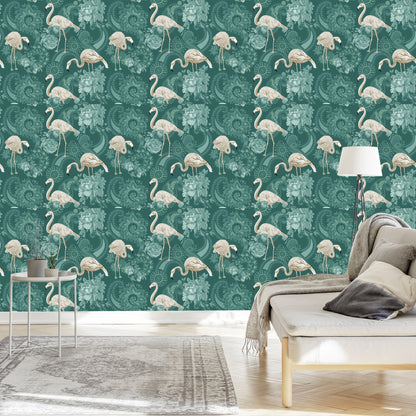 Wallpaper Flamingos