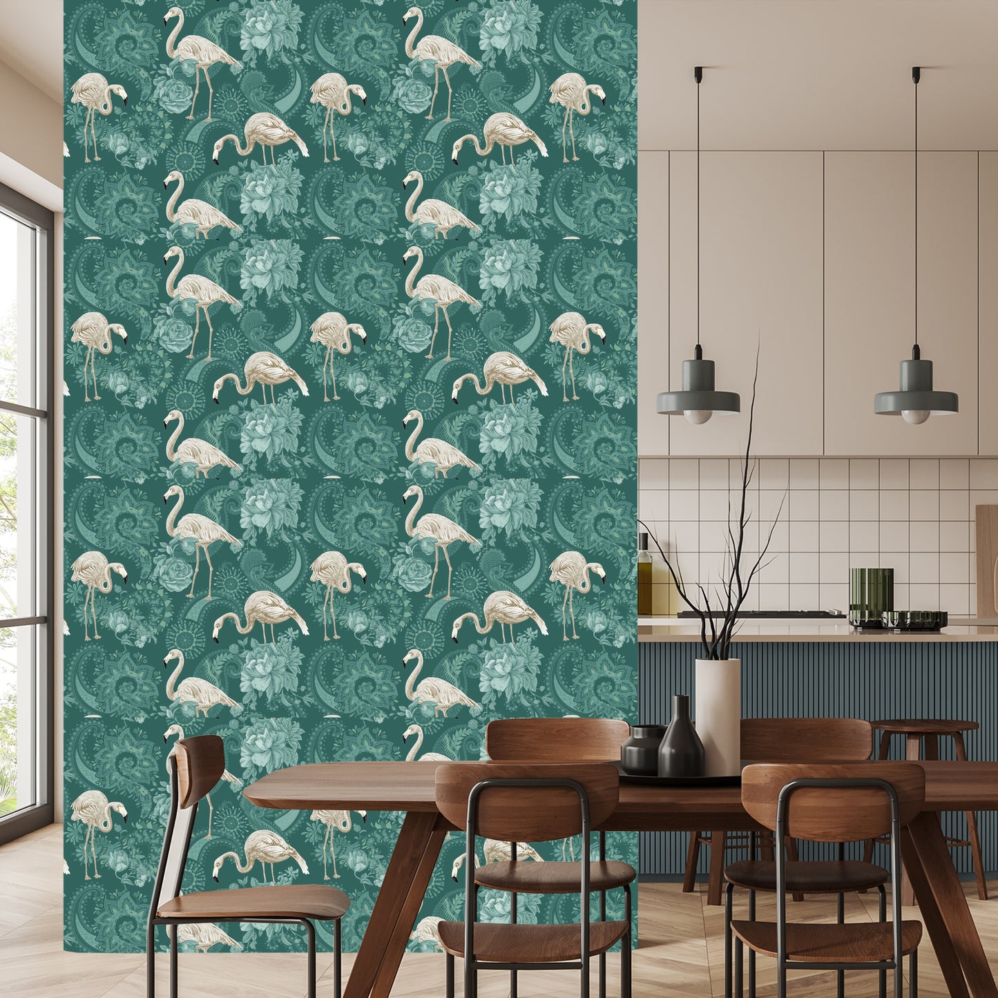 Wallpaper Flamingos