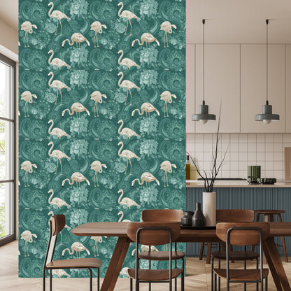 Wallpaper Flamingos
