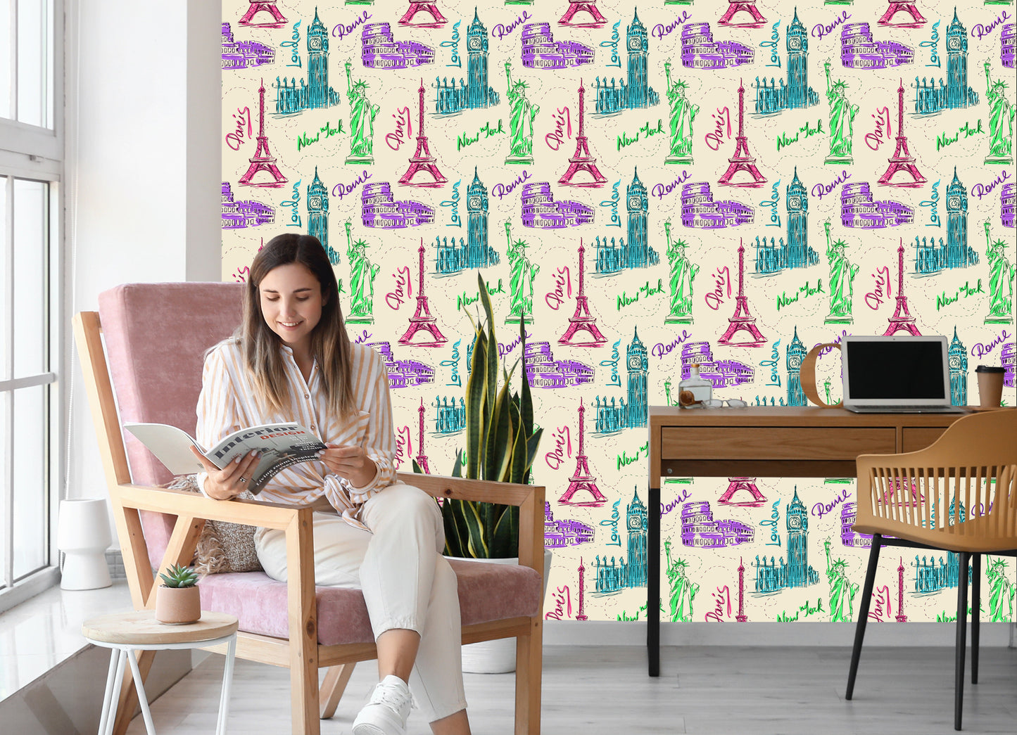 Wallpaper Symbols Of Famous Tourist Cities
