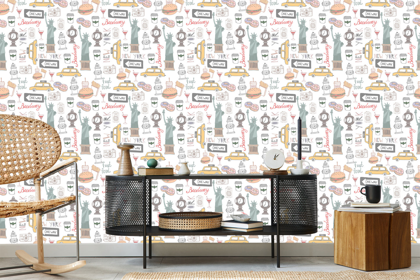 Wallpaper New York Symbols