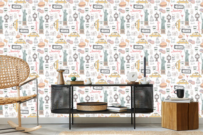 Wallpaper New York Symbols