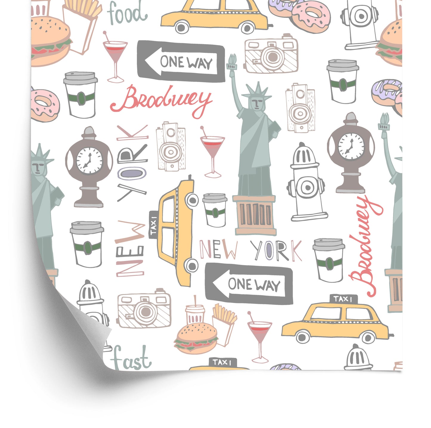 Wallpaper New York Symbols