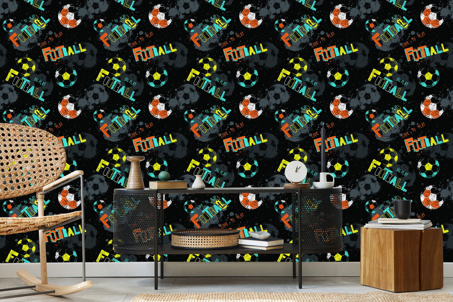 Wallpaper Colorful Soccer Ball