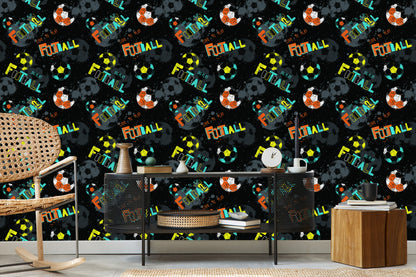 Wallpaper Colorful Soccer Ball