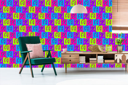 Wallpaper Portraits In Pop-Art Style