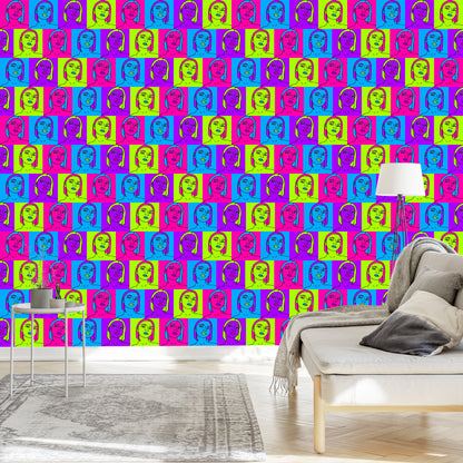 Wallpaper Portraits In Pop-Art Style