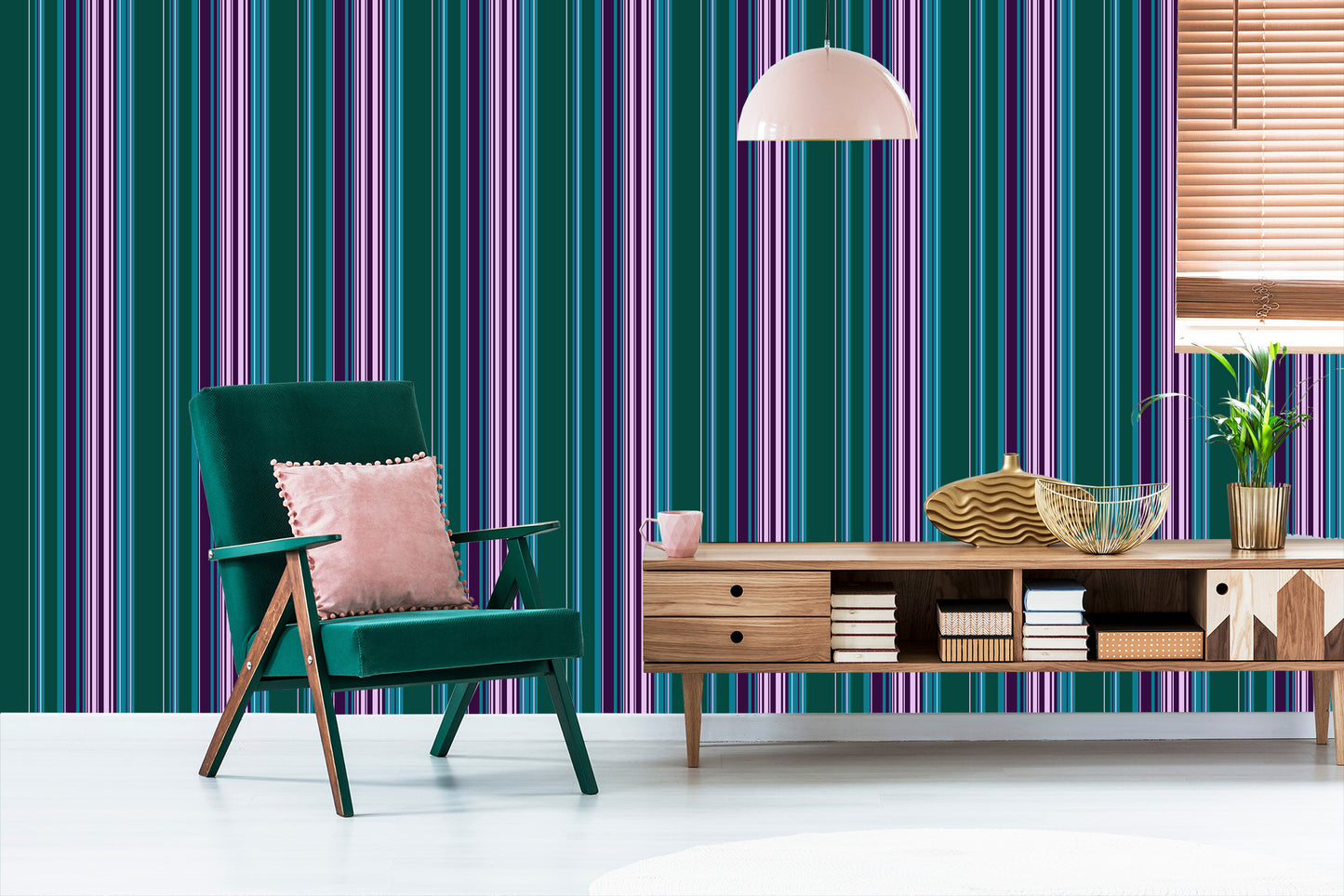 Wallpaper Colorful Vertical Stripes For Living Room A Bedroom