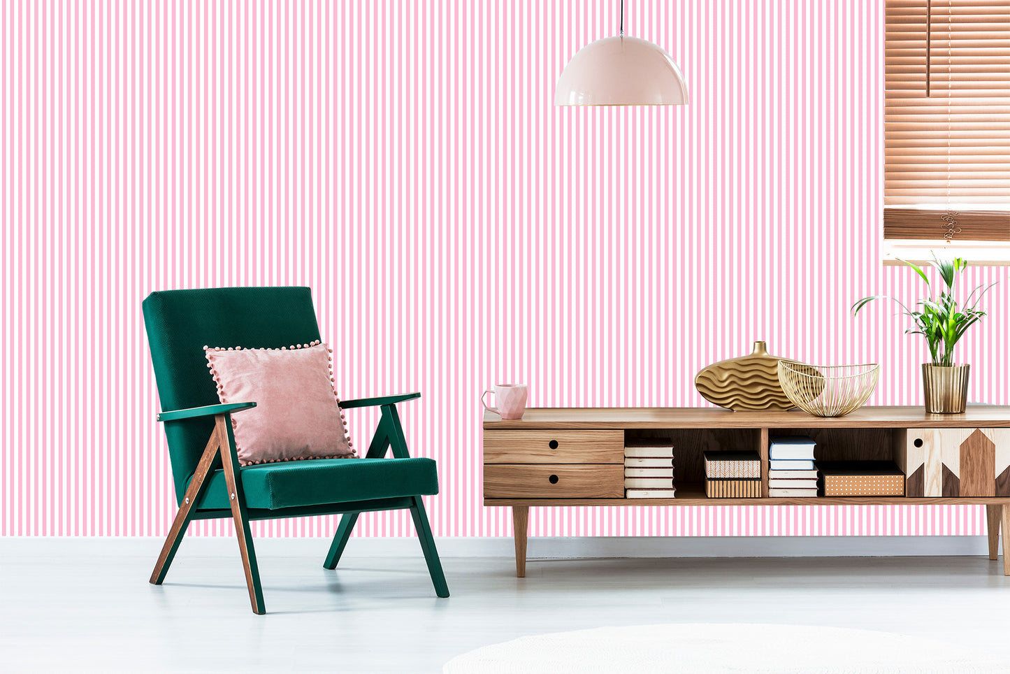 Wallpaper 3D Classic Vertical Stripes For Living Room