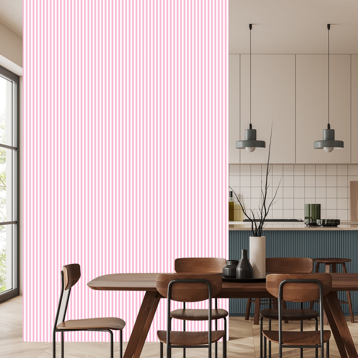Wallpaper 3D Classic Vertical Stripes For Living Room