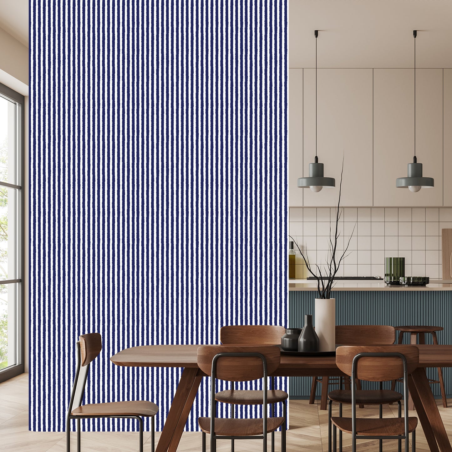 Wallpaper Elegant With Vertical Stripes For The Office Living Room