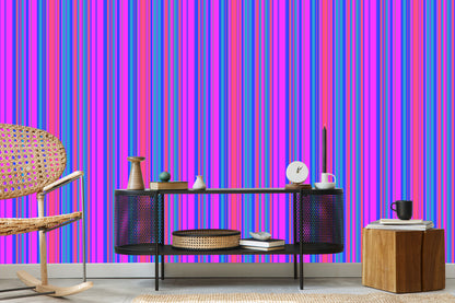 Wallpaper Office Salon In Modern Colorful Stripes