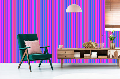 Wallpaper Office Salon In Modern Colorful Stripes