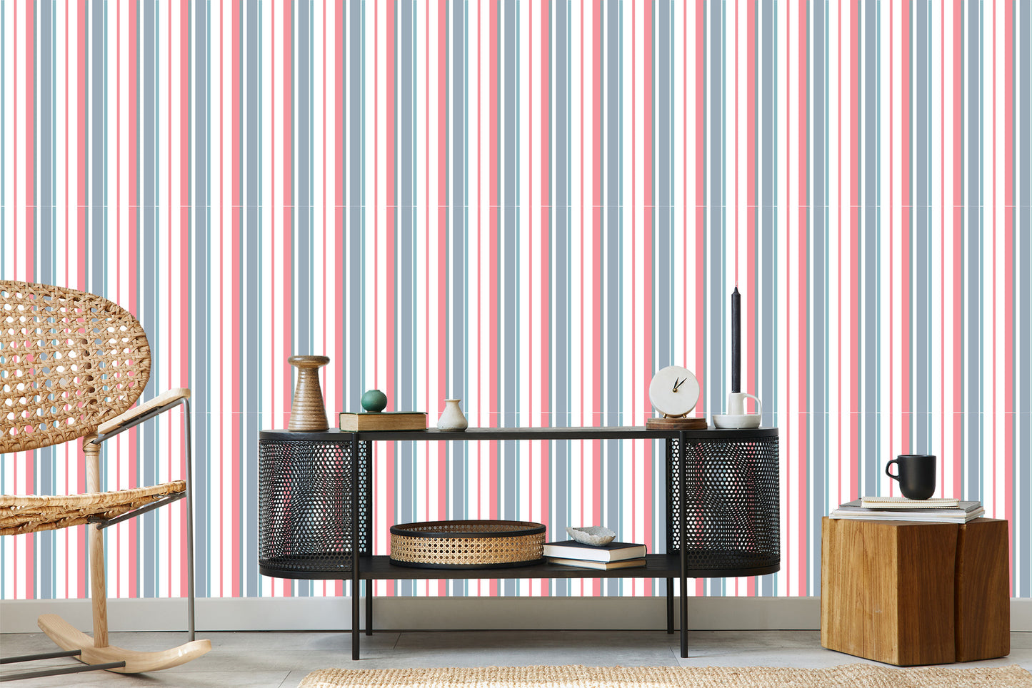 Wallpaper Colorful Vertical Stripes For A Living Room A Bedroom