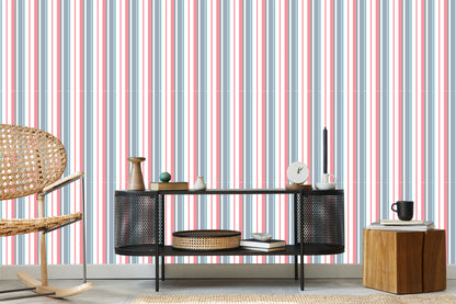 Wallpaper Colorful Vertical Stripes For A Living Room A Bedroom